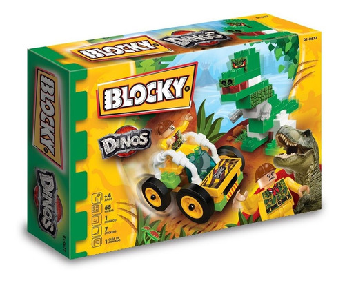 Blocky Dinosaurios - 65 Piezas - Bloques Para Armar Rasti