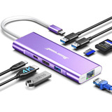 Hub Usb C, Adaptador Multipuerto Usb C Ethernet 4k 60hz Hdmi