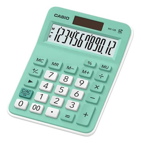 Calculadora Casio Mx12b-gn Solar Pila Somos Tienda