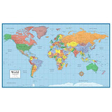 24x36 World Elite Classic Pared Cartel Del Mapa Mural Lamina