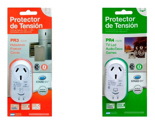 Combo 2 Protectores Tension Heladera Frezeer + Tv Led Smart