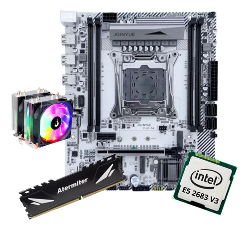 Kit Gamer Placa Mãe X99 White Intel Xeon E5 2683 V3 32gb + C