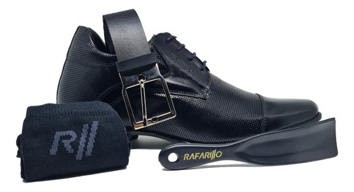 Sapato Social Rafarillo 7cm +alto Com Cinto Meia Calçadeira