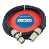 Cabo Microfone Xlr Canon Balanceado Vilacab 3 Metros