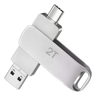 Memorias Usb 3.1 Tipo C Y Micro Usb 2tb(2000gb) Plateado Memoria Usb