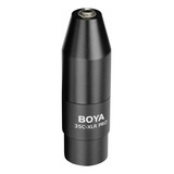 Adaptador De Áudio Boya 3.5mm P/ Xlr 3 Pinos Macho Preto