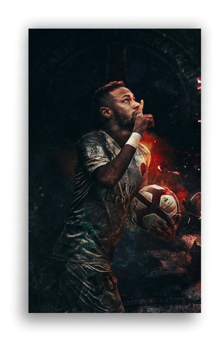 Quadro Decorativo Neymar Sala Quarto Futebol 20x30 Mdf