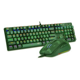 Kit Mouse E Teclado Gamer Redragon Verde - S108 Light Green