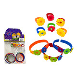 Set Pulsera Y Anillos De Juguete X12 Unidades - Cotillón Waf