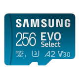 Tarjeta De Memoria Micro Sd 256gb Samsung Evo Hasta 100mbps