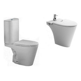 Combo Sanitarios Marina Inodoro Largo, Deposito Dual, Bidet