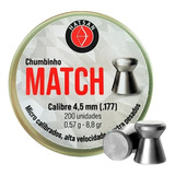 Chumbinho Hatsan Match 4,5mm (.177) 200 Uni Rossi Cbc Gamo 