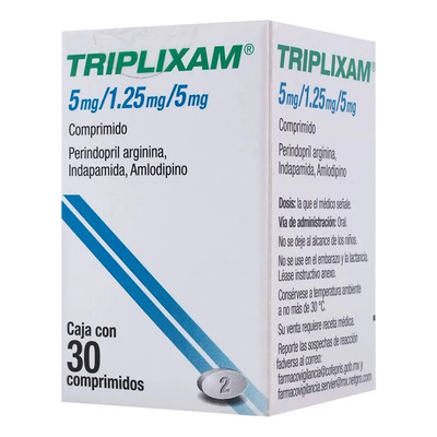 Triplixam Comprimidos 5 Mg\u002F1.25 Mg\u002F5 Mg, 30 Comprimidos | Envío gratis