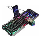 Teclado Gamer Luz Rgb Kit Mouse Limeide T21