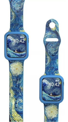 Correa Apple Watch Van Gogh Silicon La Noche Estrellada