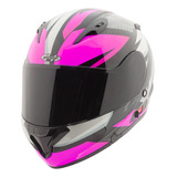 Casco Abatible Joe Rocket Rkt 300 Alter Ego Gris Rosa Mujer