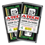 A-tech 32gb (2x16gb) Ddr4 2666mhz Pc4-21300 (pc4-2666v) Cl19