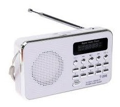 Mini Rádio Receptor Luvin T-205 Fm Cartão Tf Mp3 Usb