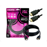 Kit 4x Hdmi 5 Metros E 5x Hdmi De 10 Metros 4k 3d 1080p 15pi