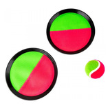 Set Juego Paleta O Pádel Atrapa Pelota De Velcro Niño Adulto