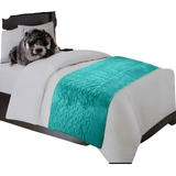 Piecera De Cama Tela Plush Y Genero Reversible 48