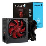 Fonte Atx Fortrek Crusader, 500w, Bivolt Manual, Cooler