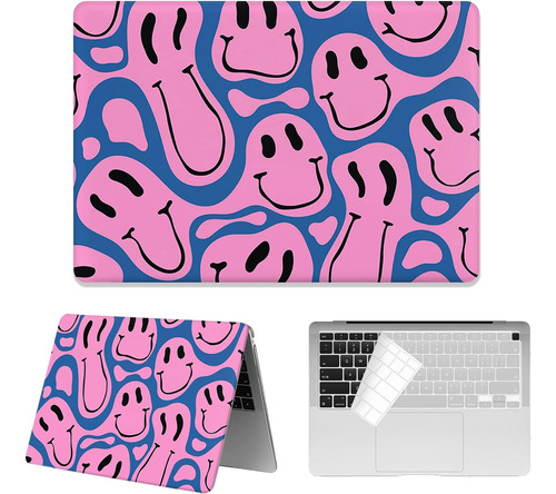 Funda Carcasa Para Macbook Air 13 A2337 M1a2179, Caras/rosa