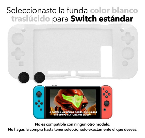 Switch Oled / Funda Protectora De Silicon +thumbs Cover Case