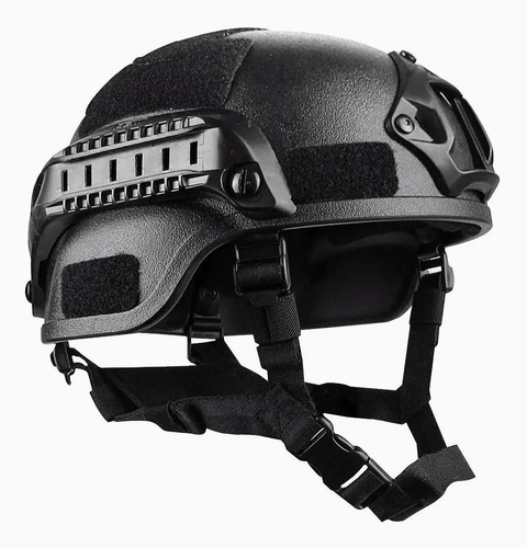 Casco Táctico Militar Moto Bicicleta Gotcha Abatible Swat