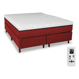 Colchão Magnético King Infra Vermelho Massageador + Cama Box