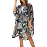 Traje De Baño Tipo Kimono Para Playa, Talla M, De Chifón, Ta