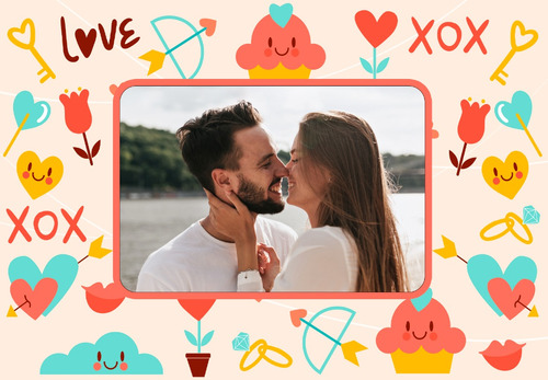 Cojín  Personalizado Con Foto Diseño Amor