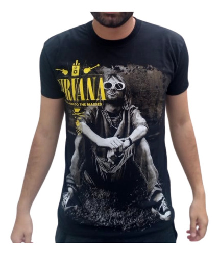 Camiseta Masculina Estampada Manga Atacado Marcas Nirvana 