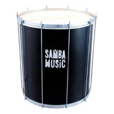 Surdo Phx Madeira Samba Music 60x20 Pvc Preto 933ma Bk