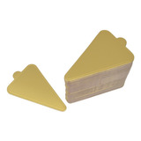 Bases Doradas Para Mini Postre - Triangular, 100 Piezas 9cm