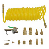 Kit Accesorios Compresor De Aire 12 Piezas Manguera Pistola