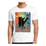 Polera Unisex Gato Mascota Gatito Catzilla Algodon Estampado