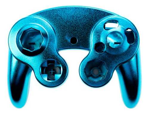 Carcasa Para Control Gamecube Color Solido Azul Metalizado