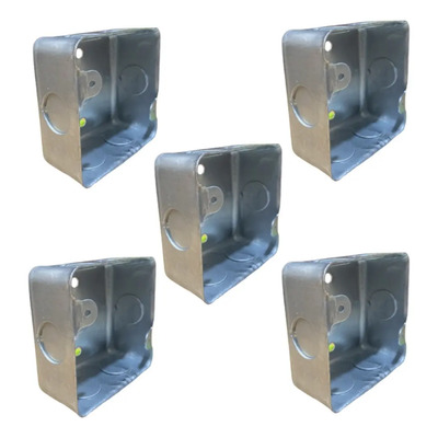 100 Pzas Caja D/registro D/luz Cuadrada De 3/4 Galvanizada