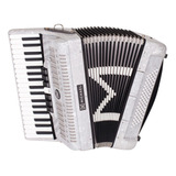 Acordeon Michael 80 Baixos Acm8007n Pwh Branco Perolado