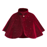 B Capa Mantón Rojo Niña Para Vestido De Fiesta Navidad