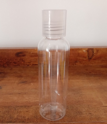 Envase Pet 100 Ml Transparente Con Tapa Flip Top X 3 Ud