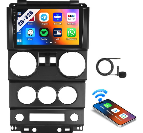 Estéreo De Coche Android 11 2g  32g Para Jeep Wrangler 2007-