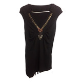 Blusa Remera Top Mujer Algodon Lentejuelas Tachas T.m-l