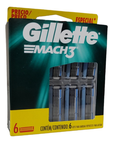 Cartuchos Para Afeitar Gillette Mach3 6 Unidades