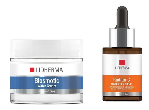 Radian C Brightening Serum + Biosmotic Water Cream Lidherma 