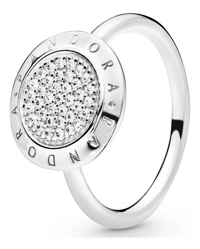 Anillo Pandora Original De Plata S925 Ale Signature Zirconia