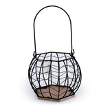 Cesta Farol Moderno Metálico Decoración Hogar Jardin