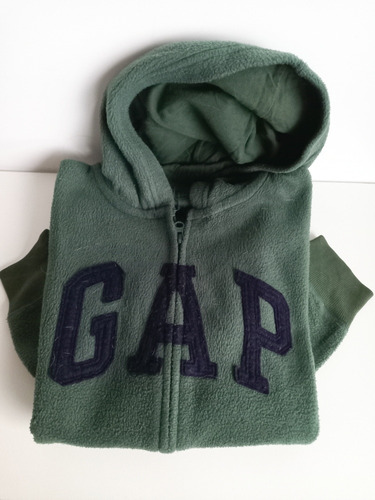 Campera Canguro Gap Polar Verde T:l (10años Aprox)exc Estado