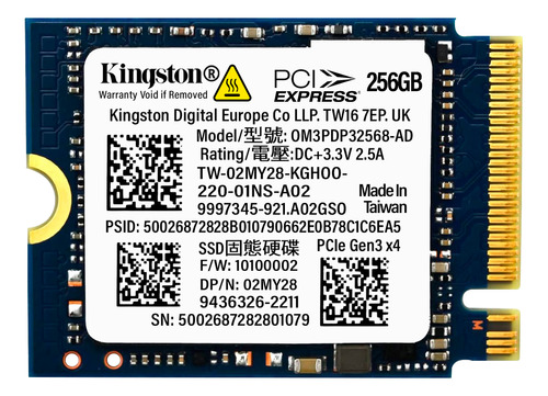 Disco Solido Ssd Kingston 256gb M.2 2230 0m3pdp3256b /02my28